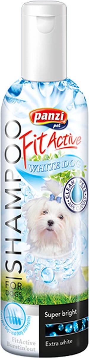 Fit Active - White Dog Shampoo – Hondenshampoo voor witte vacht – Verzorging voor witte honden met lang of kort haar - 200ml