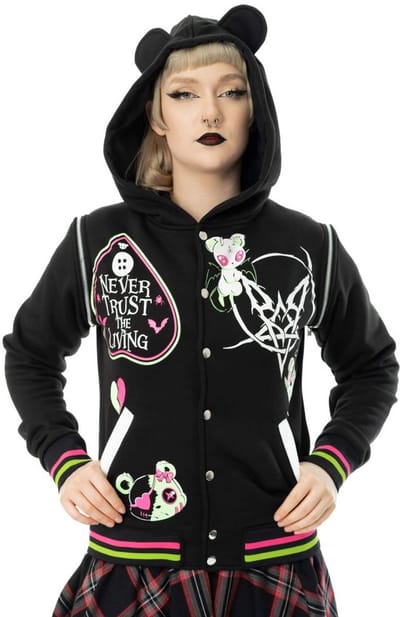 Heartless - Hex Bear Varsity Varsity jacket - S - Zwart