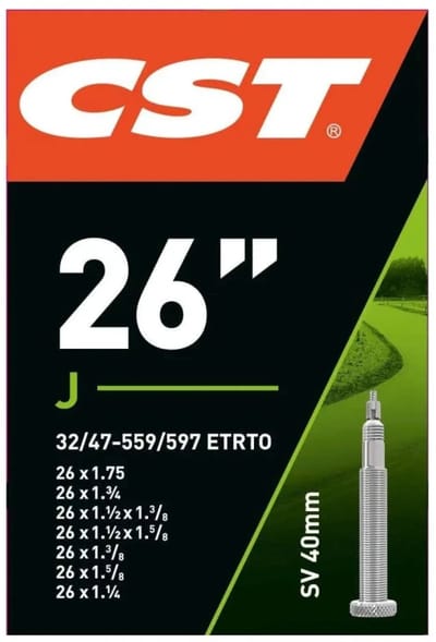 CST Binnenband 26 inch - Presta ventiel 40mm - Geschikt voor stadsfietsen en e-bikes