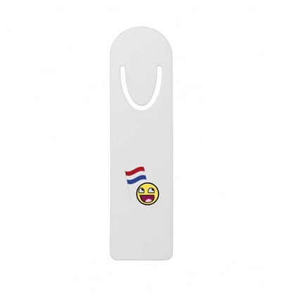 Hacebo® - Nederlandse vlag smiley metalen boekenlegger - Nederland - Nederlanders - boeren - verjaardagscadeau - kado Bladwijzer boekenleggers - 12.7 cm x 3.2cm