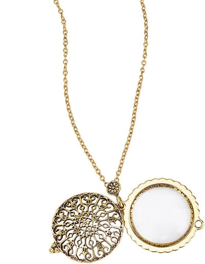 JHUBERS- Ketting met Vergrootglas - Vintage Hanger - Lange Halsketting - Lichtgewicht - Legering - Duidelijke Observatie - Loepketting