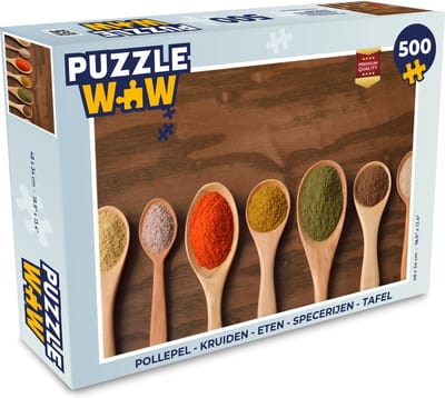 Puzzel Pollepel - Kruiden - Eten - Specerijen - Tafel - Legpuzzel - Puzzel 500 stukjes