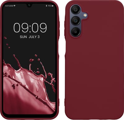 kwmobile telefoonhoesje geschikt voor Samsung Galaxy A15 5G - Hoesje voor smartphone - Back cover in bordeaux-violet