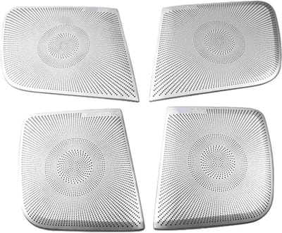 Autoluidspreker Decoratie - Speaker Covers - Interieur Styling - Duurzaam Materiaal - 1 Set - Zilver
