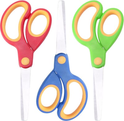 Fako Bijoux - Kinderschaar - Stainless Steel - Ronde Punt - 13cm - 3 Stuks