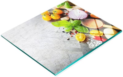 Multifunctionele decoratieve snijplank van gehard glas voor in de keuken, groenten, 60x52 cm