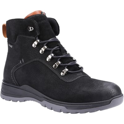 Hush Puppies Paul Leder Heren Zwart Nubuck Laarzen