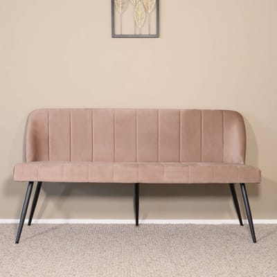 Eetkamerbank 160cm Sally velvet champagne eetbank