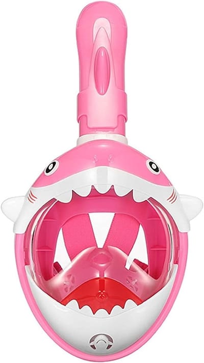 Volgelaatssnorkelset voor kinderen – Duik- en snorkeluitrusting met anti-condensfunctie voor jongens en meisjes (Roze)