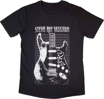 Stevie Ray Vaughan - Guitar Heren T-shirt - S - Zwart