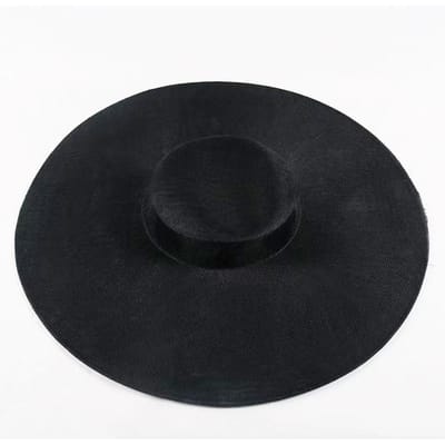 202508-bbao ins chique nep linnen diy Vintage stijl bruid effen klassieke zonnehoed dames vrijetijds cap One Size zwart