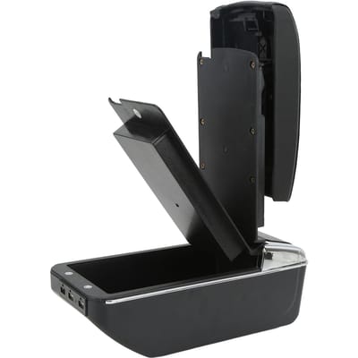 Armsteunbox Middenconsole Opbergvak Inhoudsbox Interieur Organizer met Bekerhouder Vervanging voor black
