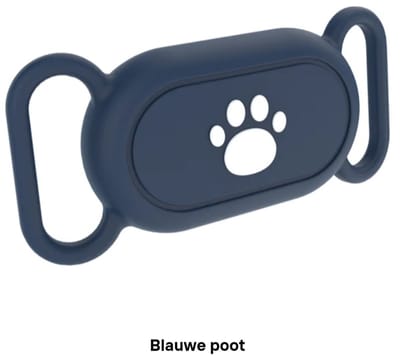 Samsung SmartTag2 Hoesje Hond & Kat – Waterdicht Siliconen Halsband Houder – Anti Verlies – Geschikt voor Alle Halsbanden Blauw