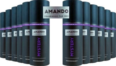 Amando Deodorant Spray Mystery 150 ml - Voordeelverpakking 12 stuks