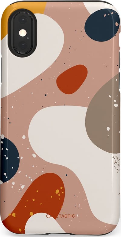 Casetastic Hoesje Geschikt voor Apple iPhone X/Xs - Stijlvolle Beschermende Duo-layer Case - Terravibe