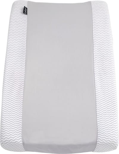 KipKep Aankleedkussen hoes - Mét anti-slip onderkant! - Ziggy Grey - katoen - nicky velour