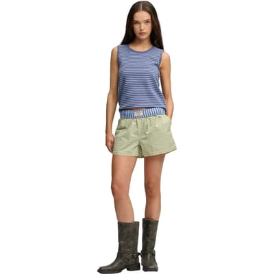 Superdry Mini Check Katoenen Short Relaxed Pasvorm Yellow Grootte: 36