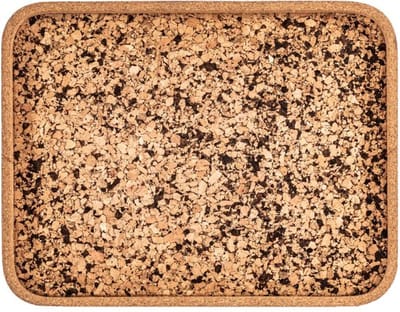 ZICZAC - Dienblad - QUERCO - 100% kurk - Vlek- en waterafstotend - Rechthoekig - 42x32,5cm - Coal