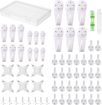 Non Trace Small Picture Hooks - 64 Pcs Non-Trace Wall Hooks with Nails, Non-Trace Hardwall Hanger Hook Kit, Non-traces - ShopVlot