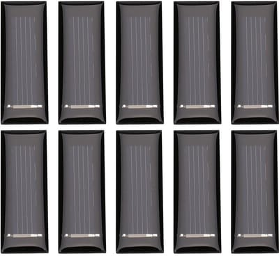 Allecto - Draagbaar Zonnepaneel - Mini Zonnepaneel voor DIY Oplader - 10 Stuks - Polycrystalline Zonnepaneel - 0.5V 100mA - Geschikt voor Opladen -...