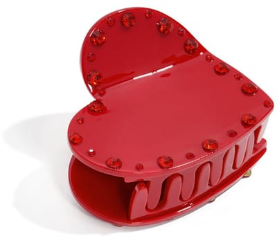 Haarspeldjes hart casual acetaat valentijnsdag accessoires - Rood
