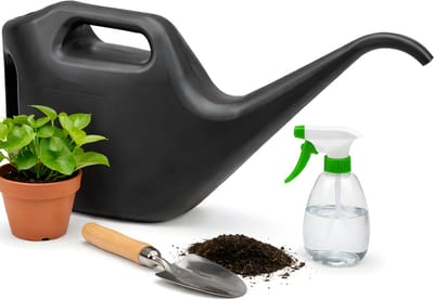Lomera Gieter - Gietertje - Plantengieter - Tuingieter - Gieter Zwart - Gieter voor Planten - Gieter voor Kamerplanten - Gieter voor Tuin - Gieter Binnen - Gieter Buiten - Gieter met Lange Tuit - Gieter met Handvat