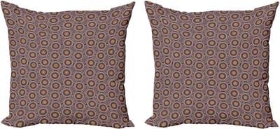 ABAKUHAUS Abstracte decoratieve kussenhoes, 2-pack, modern accent, dubbelzijdige digitale print, 50x50 cm, lichtrood sepia