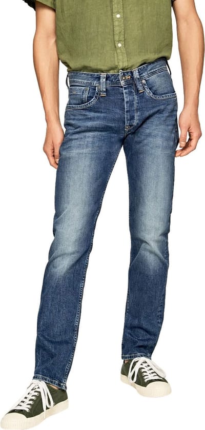 Pepe Jeans Heren Jeans Broeken regular/straight Fit Blauw 42W / 32L Volwassenen