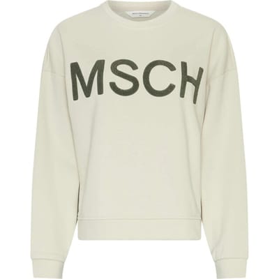 Sweatshirt met labelstitching model 'Mela Briena'