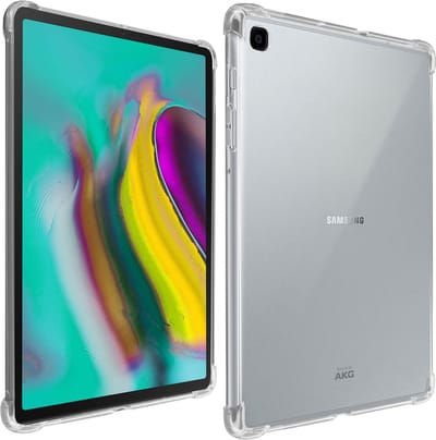 Avizar Hoesje Geschikt voor Samsung Galaxy Tab S5e Siliconen met Versterkte Hoeken, Transparant
