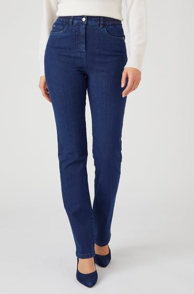 Damart - Jeans met 5 zakken - Dames - Blauw - 36
