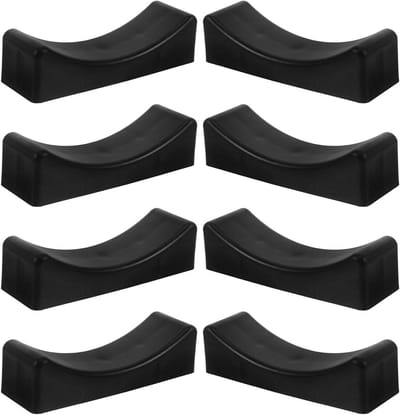 Dumbbell Rack Saddles - Gewichthouder Ondersteuning - Kracht Training - Geluidsreducerend Ontwerp - 15.9x5x4cm - Zwart