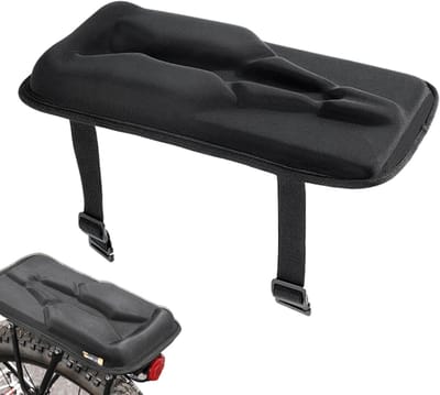 Fietsstoel Achter - Kinderzitje Fiets - Kinderen Vervoeren - Ademend Kussencomfort - 37 x 20 x 4 cm - Zwart