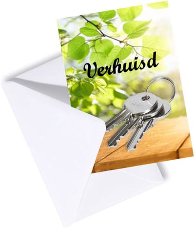 Adreswijziging - Verhuiskaarten - A6 - Set 8 stuks met enveloppen