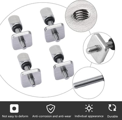Dailygoods- Vinschroef 4 Stuks - Roestvrij Staal - Vervangende Accessoires - Voor Surfplanken/SUP - Eenvoudige Installatie - 30mm Maat - Vinbout
