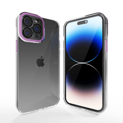 Coverzs telefoonhoesje geschikt voor Apple iPhone 11 Pro hoesje - camera cover - doorzichtig hoesje met opstaande rand rondom camera - optimale bescherming - paars