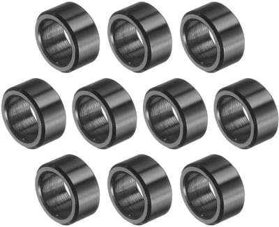 Ronte - Aluminium Afstandhouders, 10 Stuks, 1/4 inch x 3/8 inch x 3/16 inch, Zwart, Glad Oppervlak, Metaal.