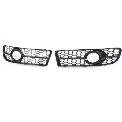 Paire de calandres de phares antibrouillard avant 8E0807681F, noir brillant, pour Audi A4 B7 black