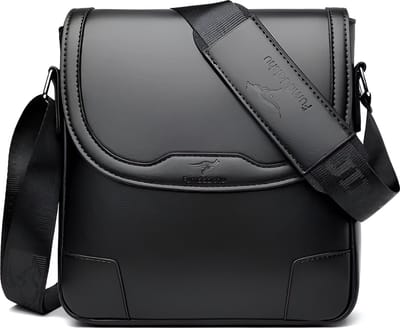 WoYoW® - Luxe Heren Lederen Schoudertas - Waterdicht Zakelijke Handtas - Crossbody Messenger Bag Pack Voor Mannen - Zwart