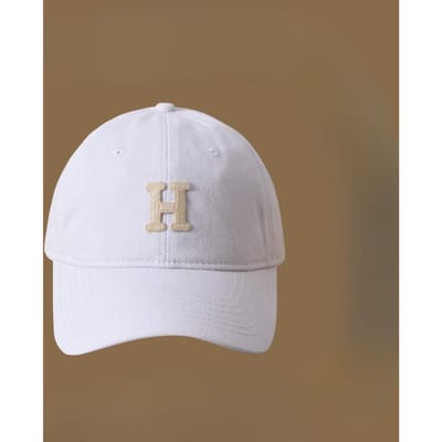 Letter Baseballpet Mannen en Vrouwen Groot Gezicht Zachte Top Koppel Sportpet Koreaanse Stijl Veelzijdige Baseballpet Adjustable white