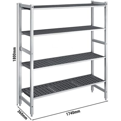 GGM Gastro Aluminium Grundregal - 1740x1800mm - Tragkraft: 900 kg