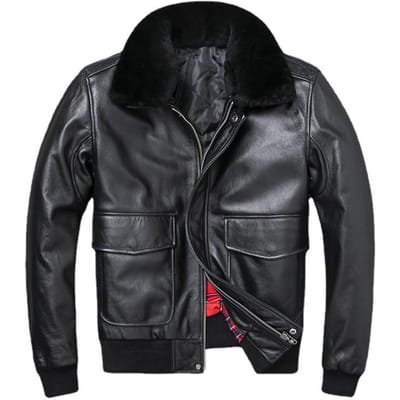Plus Size Buste 140 Cm Bomber Mannen Echt Leren Jas Natuurlijke Bontkraag Classic Casual G1 Echte Koeienhuid Heren jas Winter Warm S gray