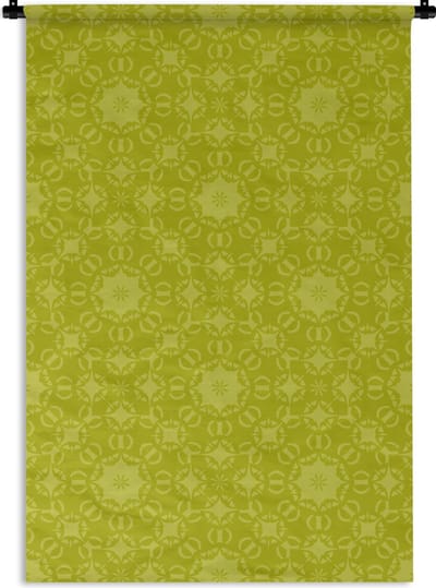 Wandkleed - Wanddoek - Kompas - Groen - Patronen - 120x180 cm - Wandtapijt