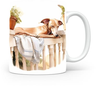Mok Italiaanse windhond Beker voor koffie of tas voor thee, cadeau voor dierenliefhebbers, moeder, vader, collega, vriend, vriendin, kantoor, opa, oma, hond, kerst, sinterklaas, verjaardag