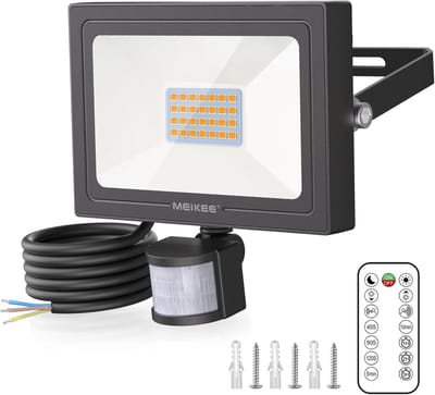 25W LED Buitenlamp met Bewegingsmelder Warm Wit Licht