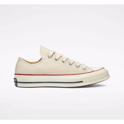 Baskets Converse Chuck 70 Low Top Parchment Unisexe Blanc Grenat Aigrette 162062C 36.5 beige