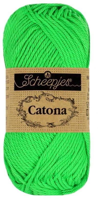Scheepjes Catona 50 gram - 602 neon groen - Katoen Garen