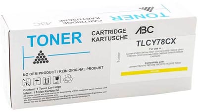 ABC huismerk Toner geel XXL geschikt voor Lexmark CS421 CS421dn CS521 CS521dn CS622 CS622de CX421 CX421adn CX522 C