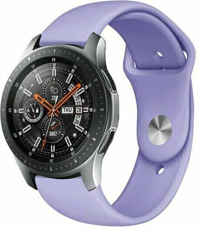 By Qubix - 22mm - Rubberen sportband - Lila - geschikt voor Huawei Watch 3 / 4 / 5 (pro) - 46mm & geschikt voor Huawei Watch GT / GT 2 / GT 3 (pro) / GT 4 (pro) / GT 5 (pro) / GT 6 (pro) 46mm / Ultimate / Ultimate 2