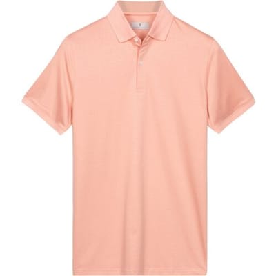 Thomas Maine Polo Soft Liquid Cotton Short Sleeve Soft Coral / male